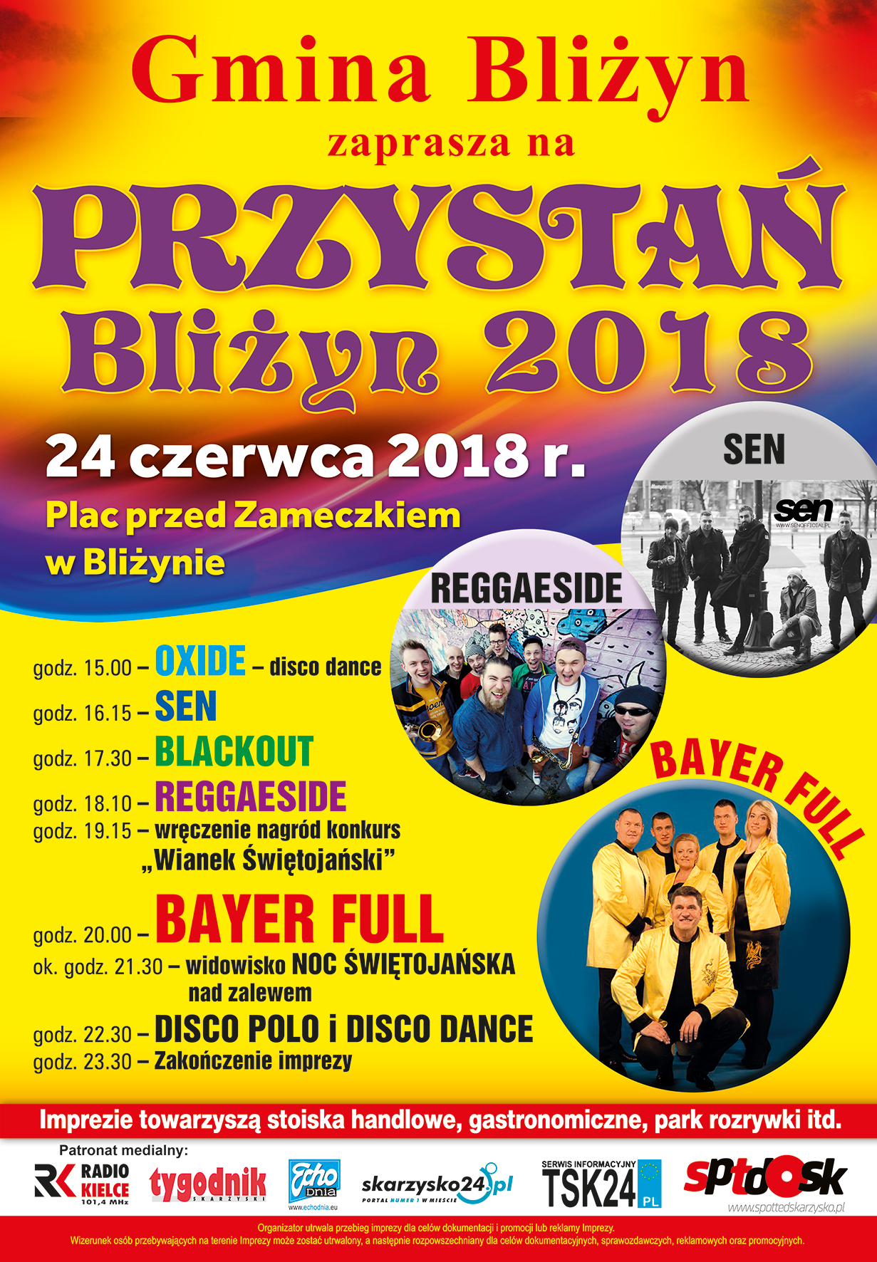 Przystań Bliżyn 2018 plakat 2