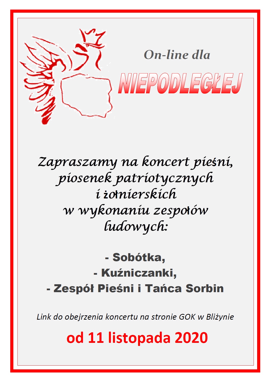 plakat 11 listopada 2020
