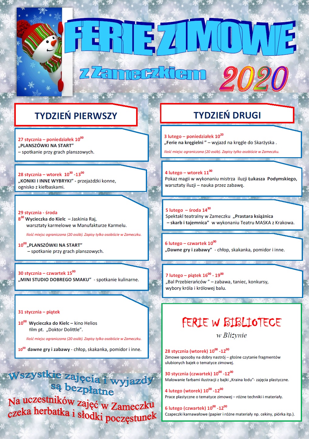 plakat ferie 2020