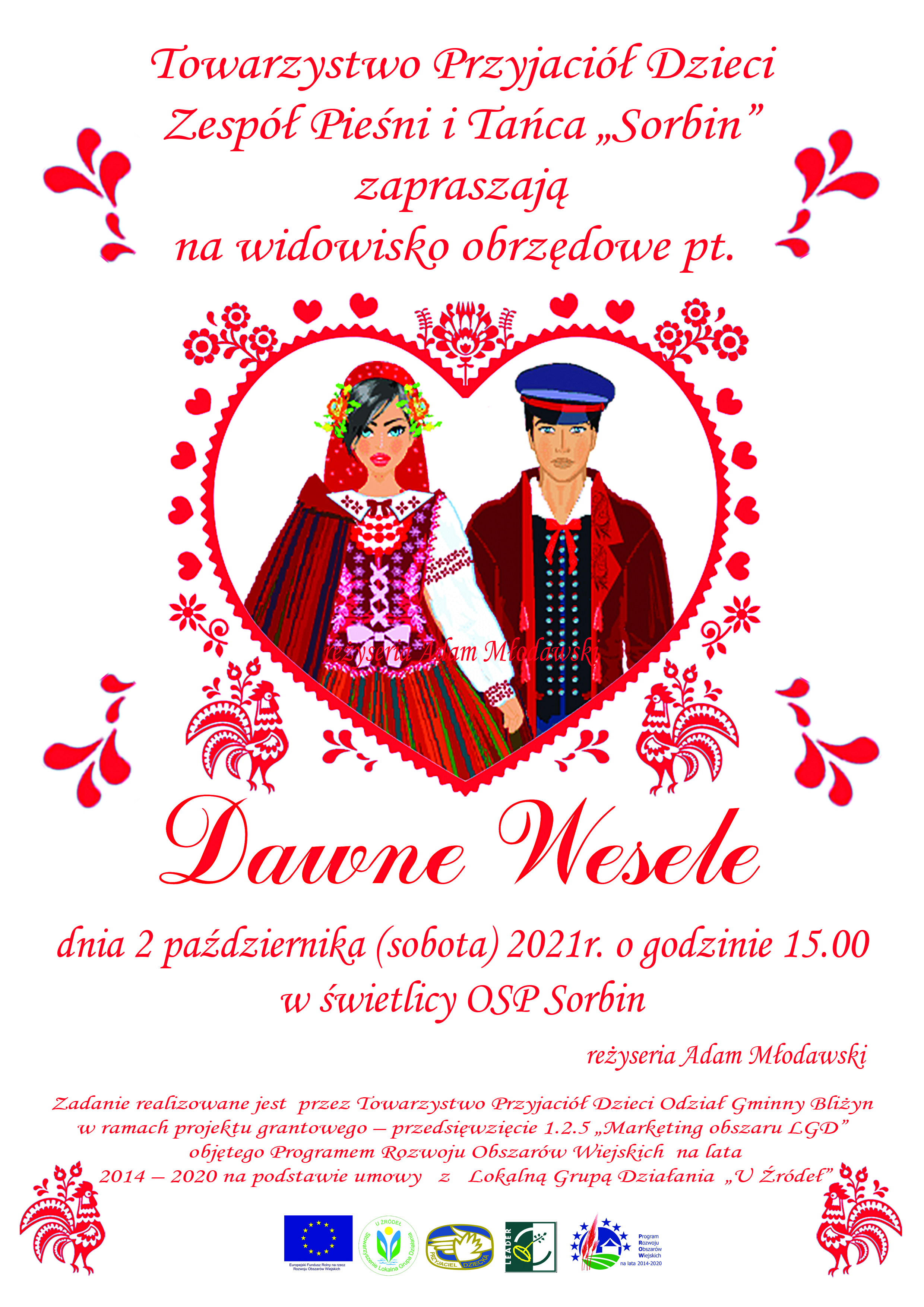 plakat dawne wesele sorbin