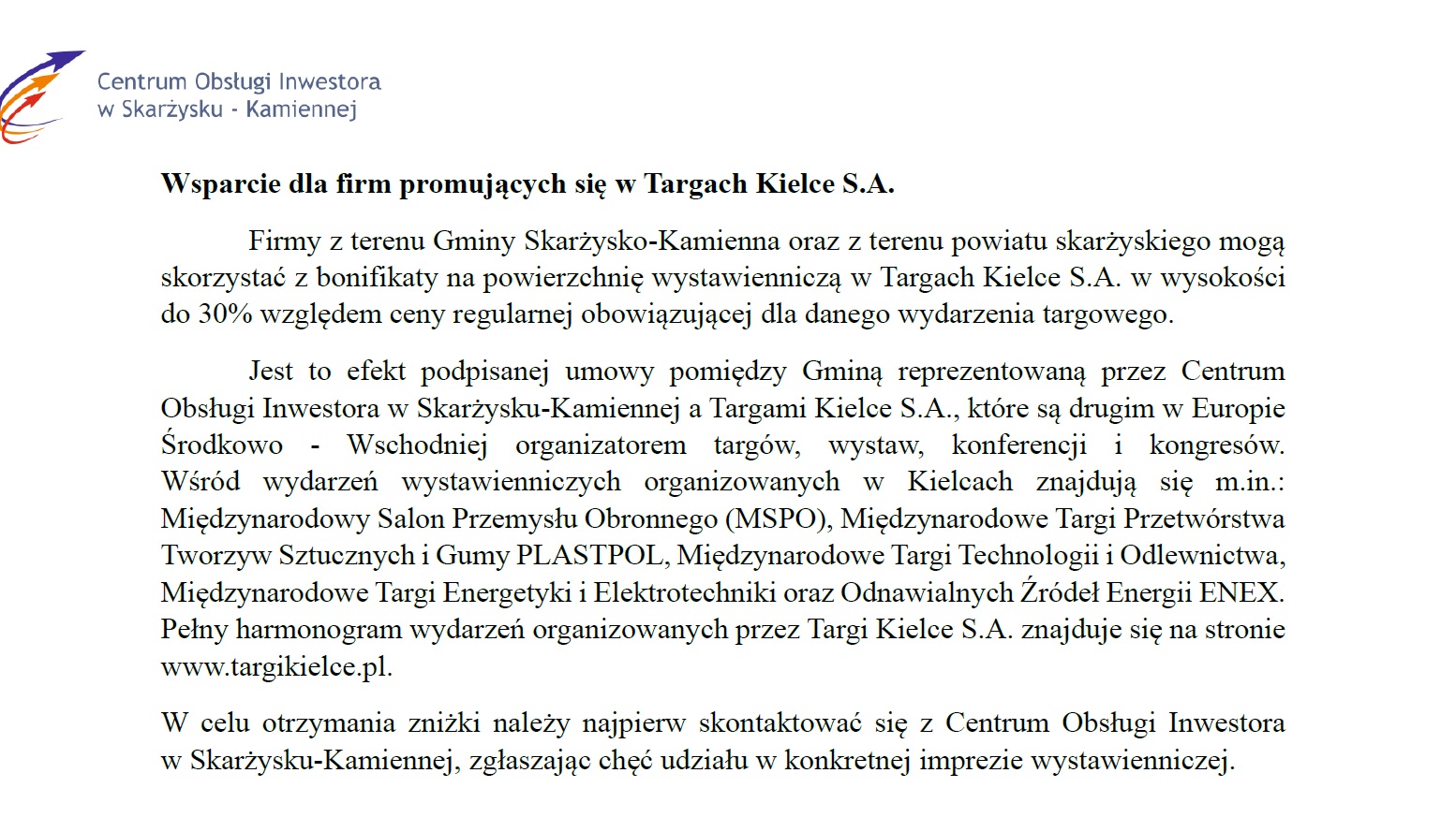 wsparcie dla firm