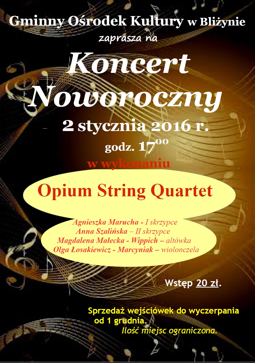 plakat koncert noworoczny